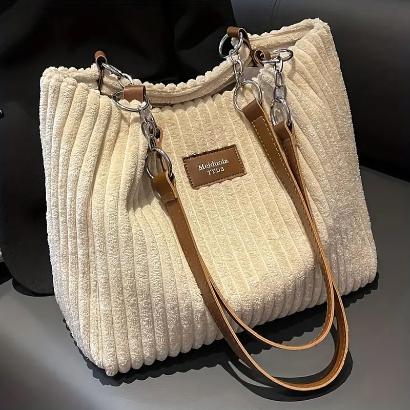 Layla | Chic Corduroy Tote Bag