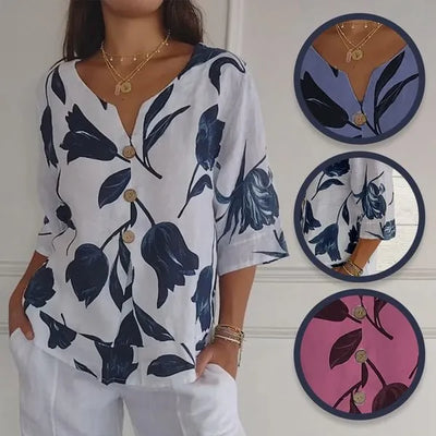 Abigail | Cozy V-Neck Tee