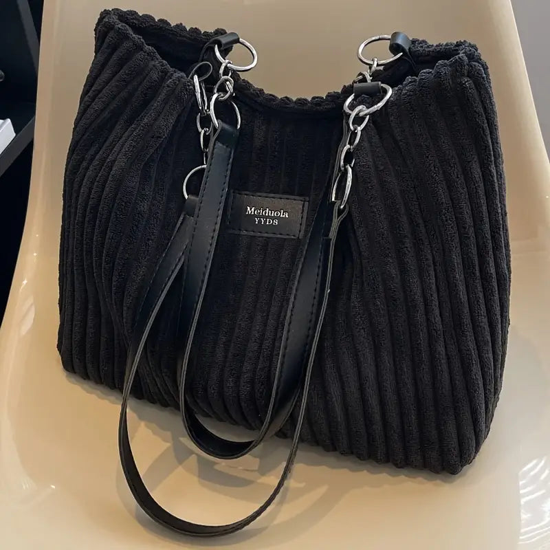 Layla | Chic Corduroy Tote Bag