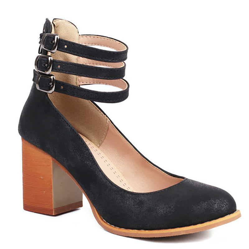 Sophia | Ankle Strap Chunky Heel Sandals