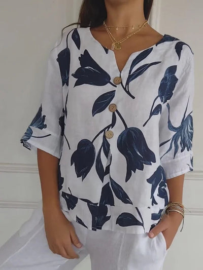 Abigail | Cozy V-Neck Tee
