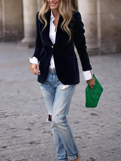 Olivia | Chic Velvet Blazer