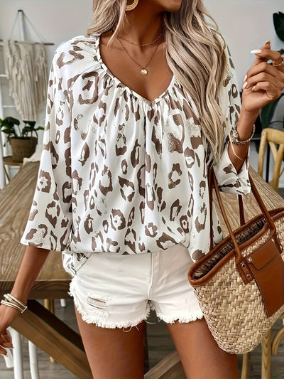 Juliana | Chic Leopard Print Blouse