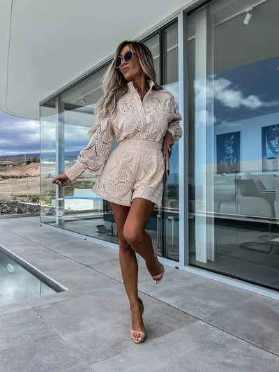 Ella | Chic Lace Two-Piece Ensemble
