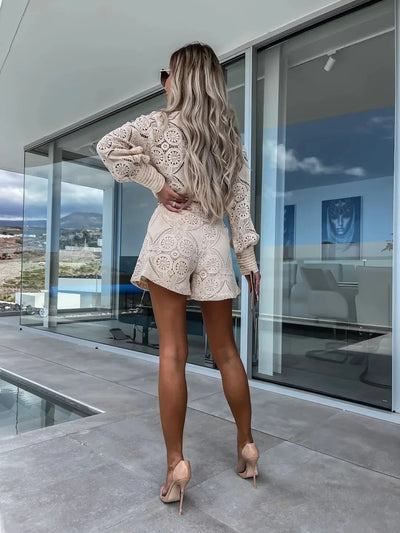 Ella | Chic Lace Two-Piece Ensemble