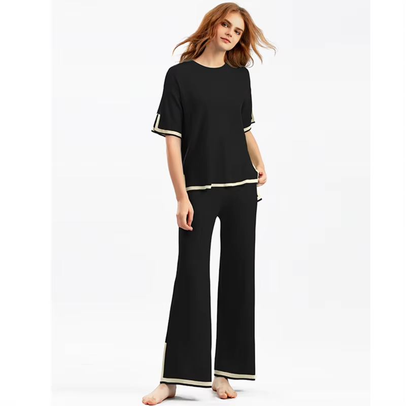 Charlotte | Chic Ice Silk Short Sleeve Co-Ord Set