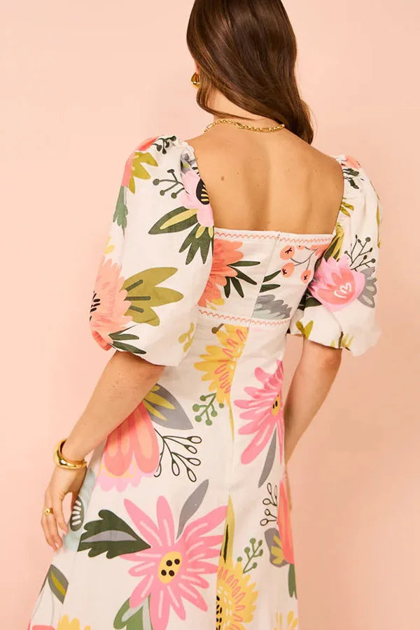 Isabella | Chic Colorful Floral Maxi Dress