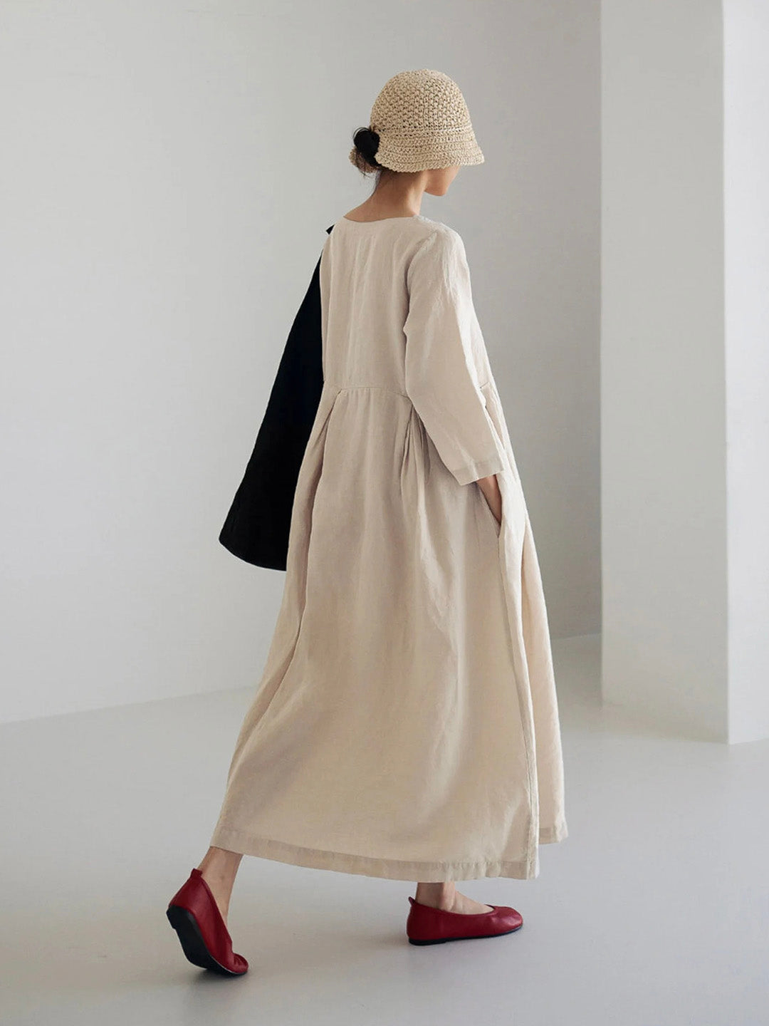 Sophie | Casual Linen Dress with Pockets