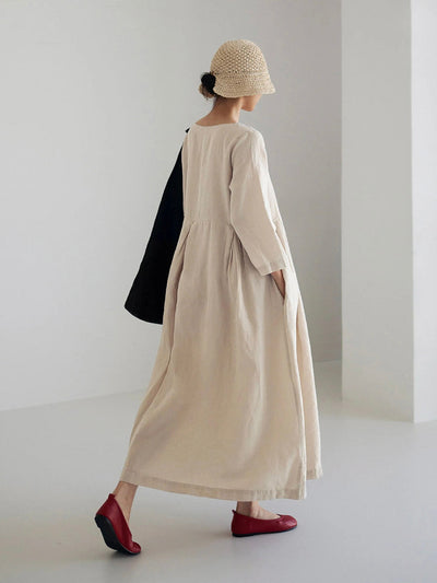 Sophie | Casual Linen Dress with Pockets