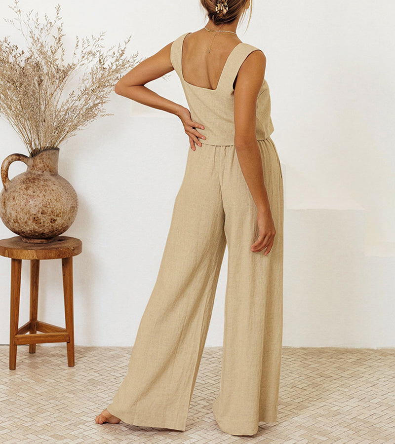 Sophie | Stylish Top and Wide-Leg Pants Ensemble