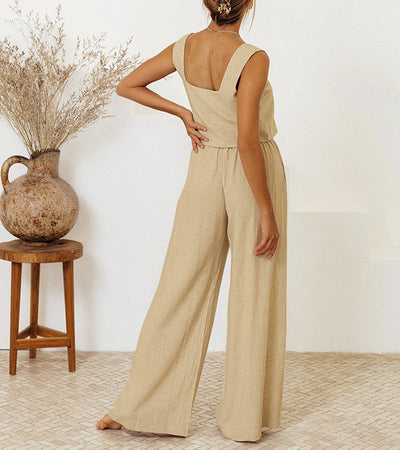Sophie | Stylish Top and Wide-Leg Pants Ensemble