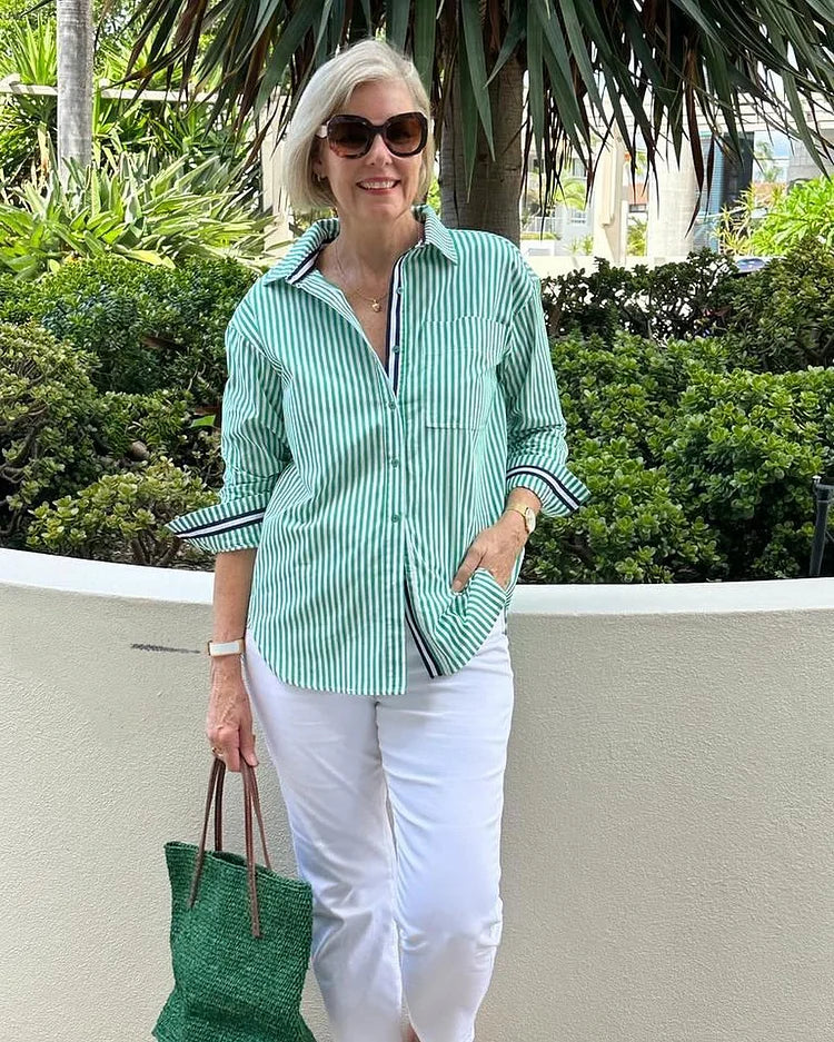 Elle | Elegant Striped Shirt for Everyday Elegance