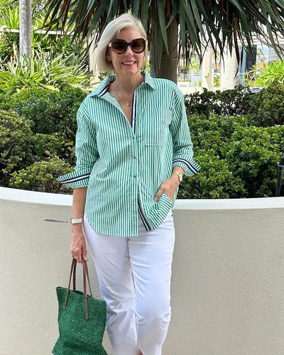 Elle | Elegant Striped Shirt for Everyday Elegance