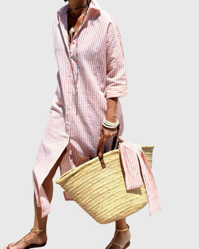 Ellen™ | Klasyczna Sukienka w Paski