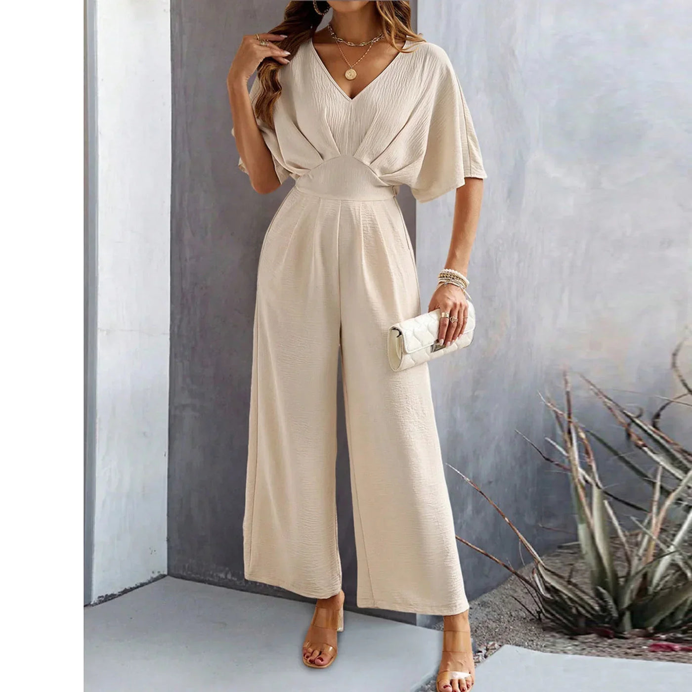 Olivia | Chic V-Neck Jumpsuit