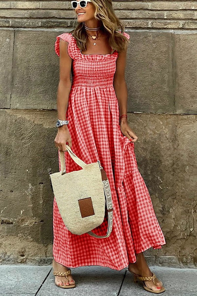 Sophie | Chic Plaid Maxi Dress