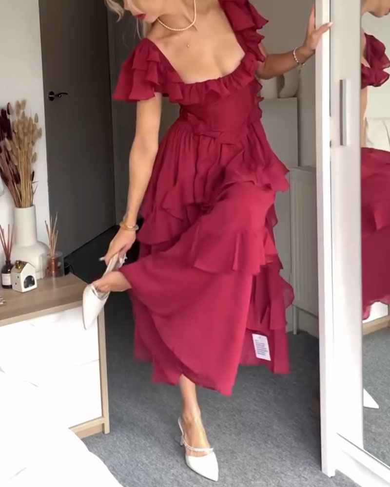 Quinlan | Elegant High-Waist Dress with Lace Trim