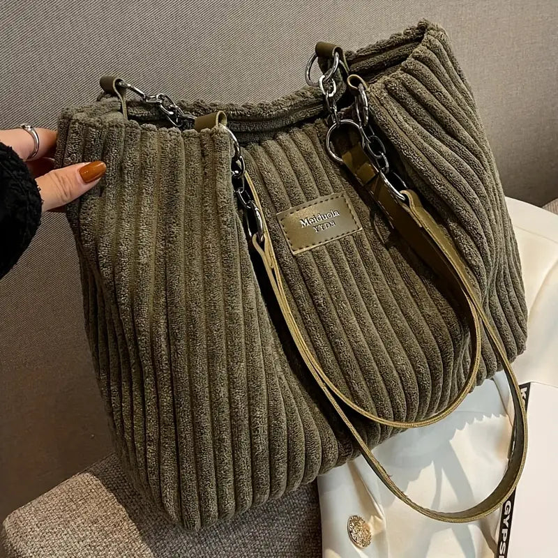 Layla | Chic Corduroy Tote Bag