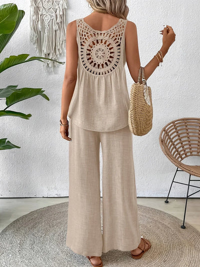 Avery | Chic Sleeveless Tank & Pants Ensemble