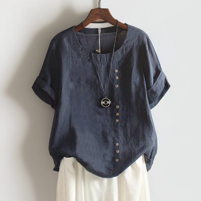 Liam | Cozy Button Detail Tee