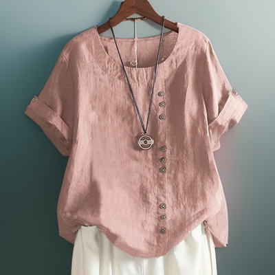 Liam | Cozy Button Detail Tee