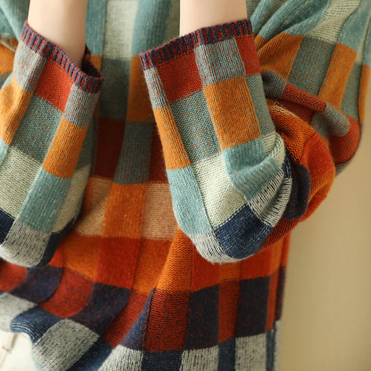 Sophia | Cozy Cashmere Patchwork Turtleneck