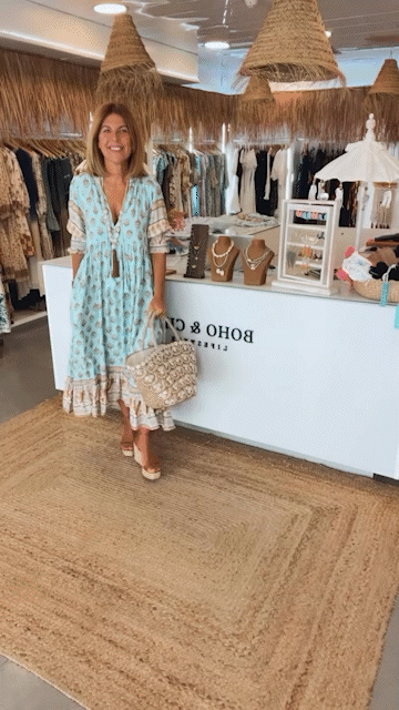Peyton | Long Lantern Sleeve Bohemian Dress