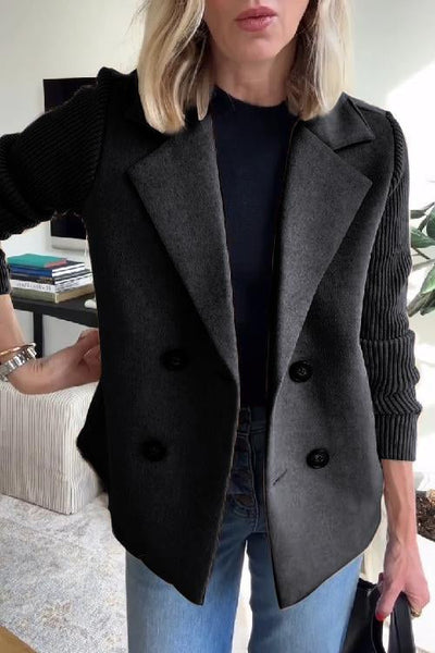 Sorelle | Elegant Knit-Sleeve Jacket