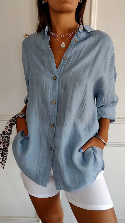 Clara | Chic Solid Color Blouse
