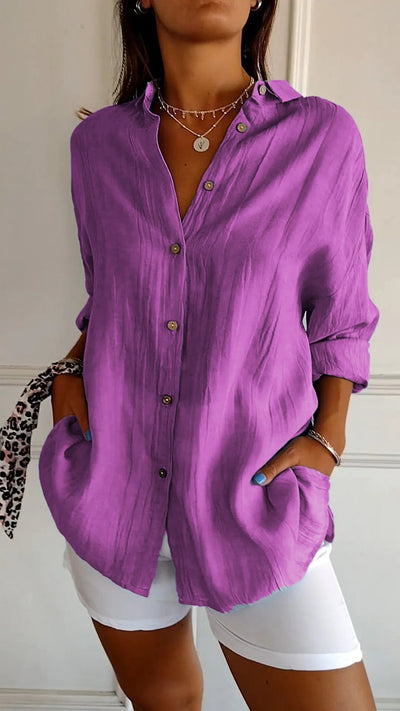 Clara | Chic Solid Color Blouse
