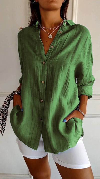 Clara | Chic Solid Color Blouse