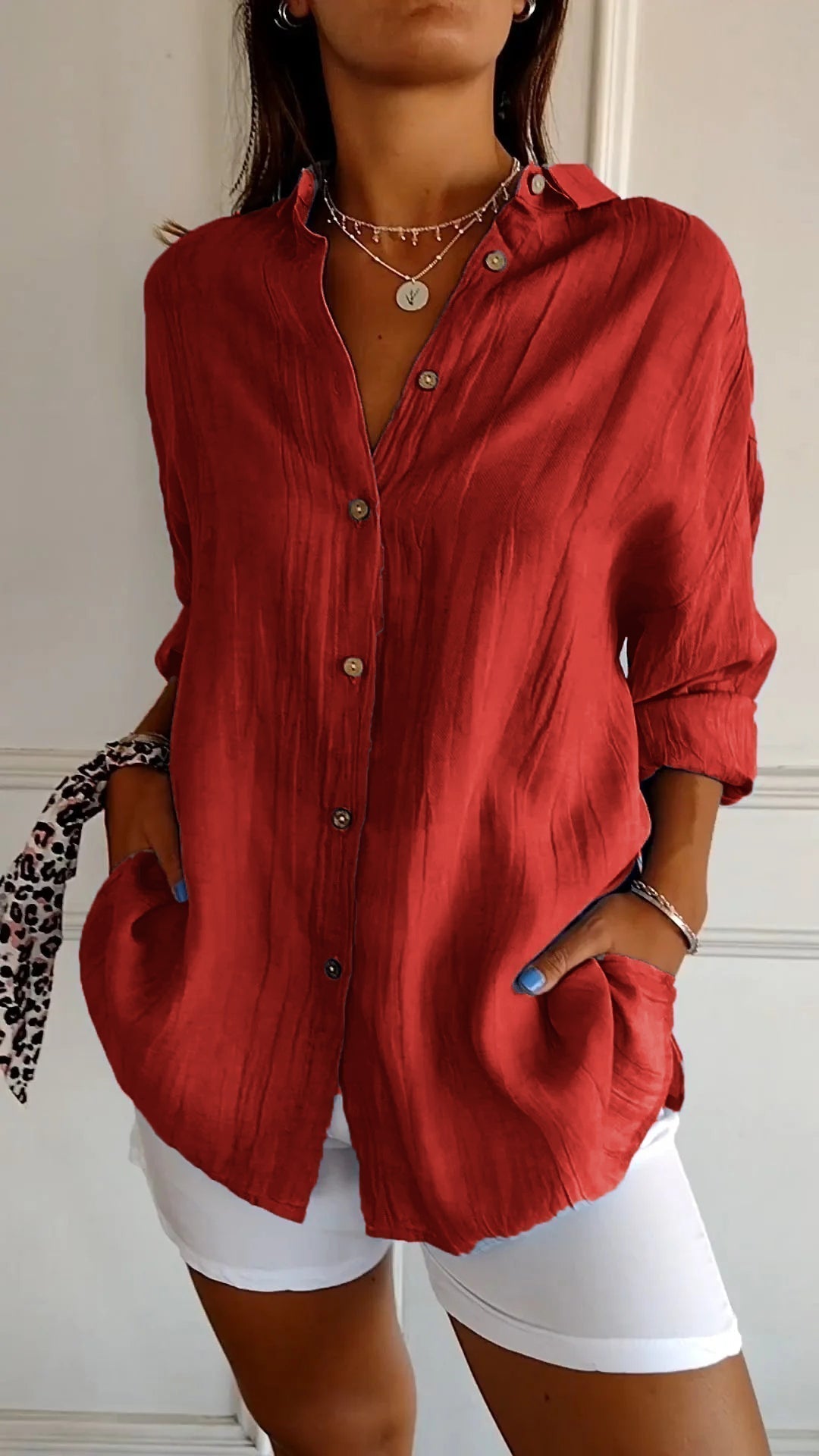 Clara | Chic Solid Color Blouse