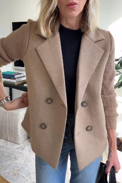 Sorelle | Elegant Knit-Sleeve Jacket