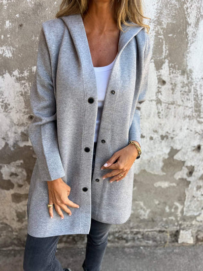 Scarlett | Chic Single Breasted Hoodie Jacket