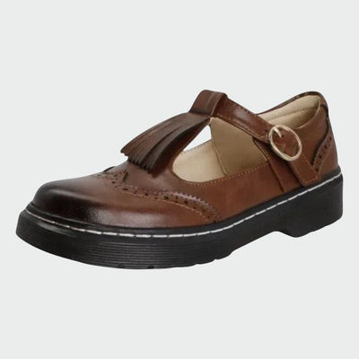 Kate - Elegante T-Bar Leather Shoes