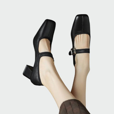 Kate - Block-Heel Buckle Mary Jane Shoes