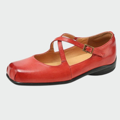 Kate - Square-Toe Cross-Strap Mary Jane Shoes