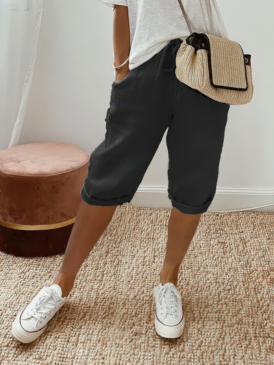 Marthe | Lightweight Rolled-Hem Cotton Shorts