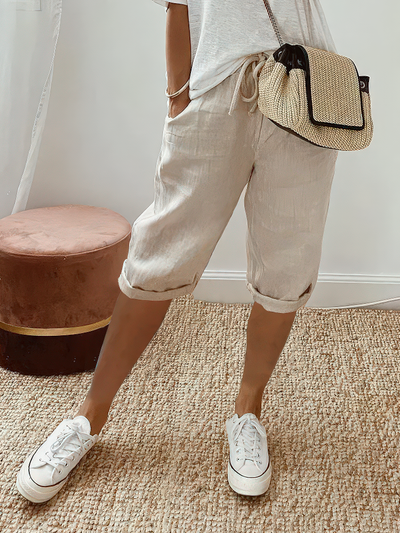 Marthe | Lightweight Rolled-Hem Cotton Shorts