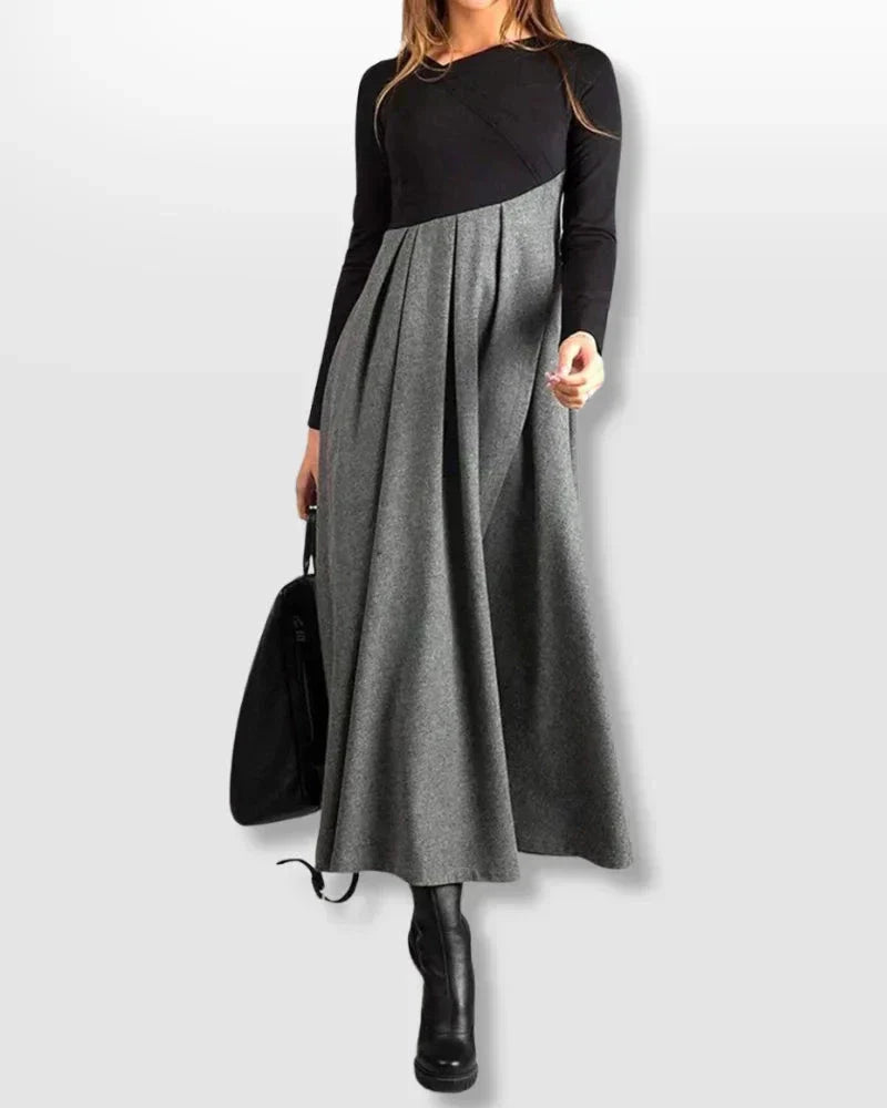 Sophia | Chic Two-Tone Dress