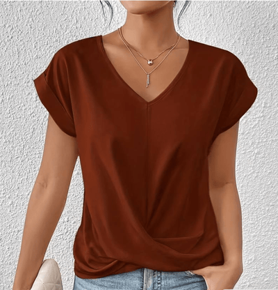 Luna | Flattering V-Neck Top for a Sleek Silhouette