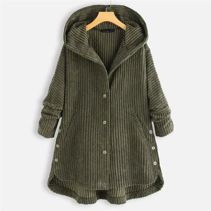 Aria | Cozy Ribbed Hooded Jacket