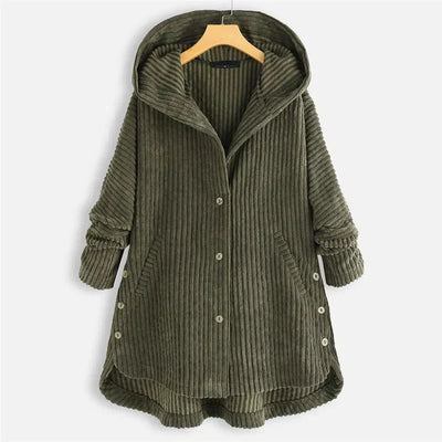 Aria | Cozy Ribbed Hooded Jacket