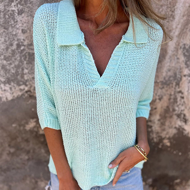 Louane | Casual V-neck T-shirt | combining elegance and comfort