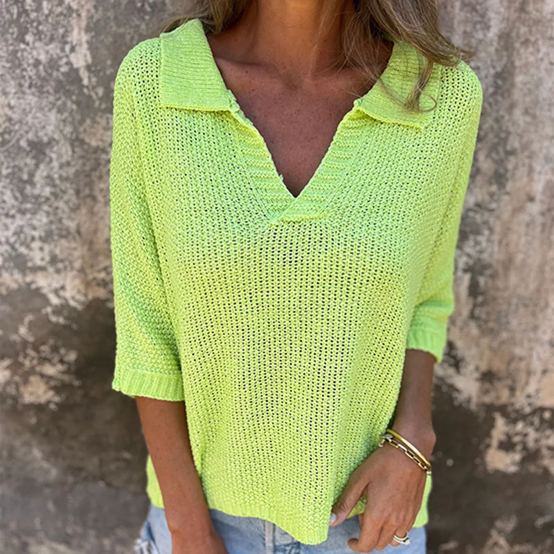 Louane | Casual V-neck T-shirt | combining elegance and comfort