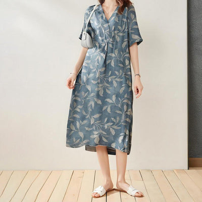 Amira | Soft V-Neck Floral Midi Dress