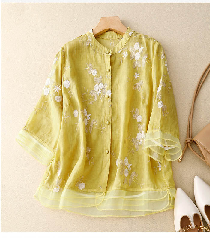 Emily | Elegant Blouse with Delicate Embroidery